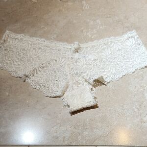 Honeydew Ivory Lace Cat Hipster Panty XL